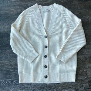 Everlane The Felted Merino Cocoon Cardigan Heathered Oat